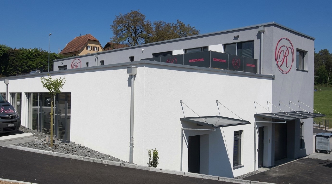 Le laboratoire Roelli vu depuis la route d'Alle